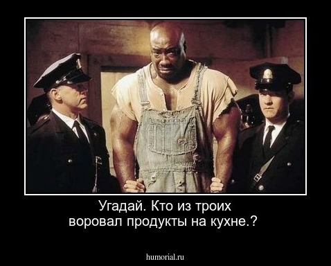 Угадай. Кто из троих воровал продукты на кухне.?