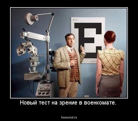 Новый тест на зрение в военкомате. 