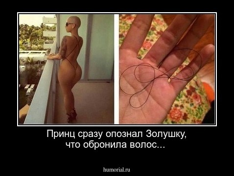 Принц сразу опознал Золушку, что обронила волос...