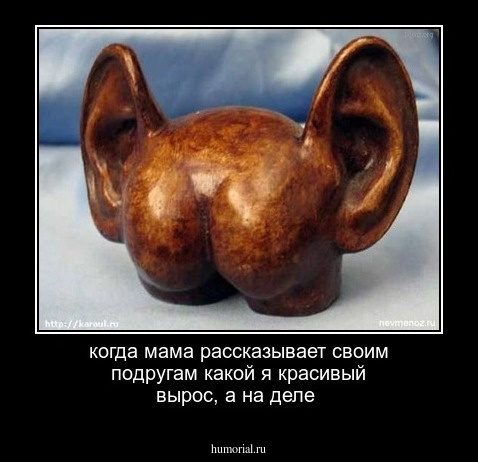 когда мама рассказывает своим подругам какой я красивый вырос, а на деле