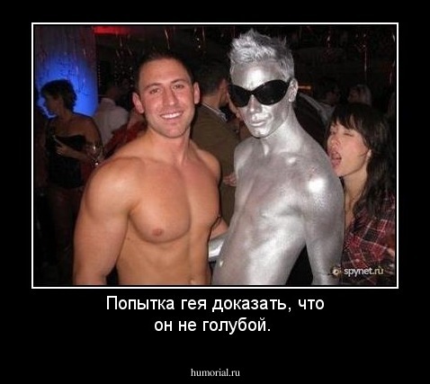 Попытка гея доказать, что он не голубой.