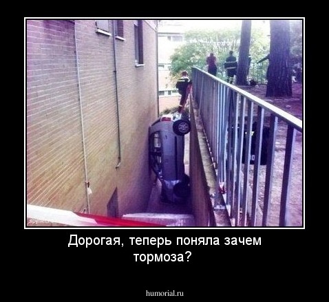 Дорогая, теперь поняла зачем тормоза?