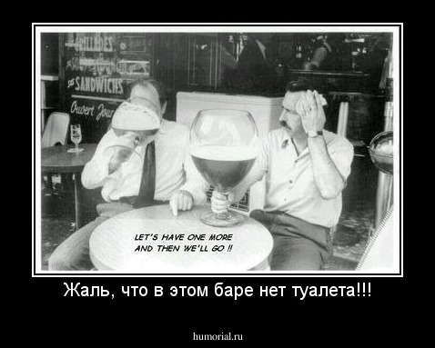 Жаль, что в этом баре нет туалета!!!