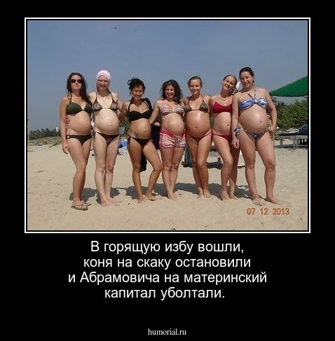 В горящую избу вошли, коня на скаку остановили и Абрамовича на материнский капитал уболтали.