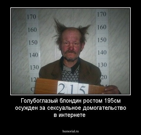 Голубоглазый блондин ростом 195см осужден за сексуальное домогательство в интернете