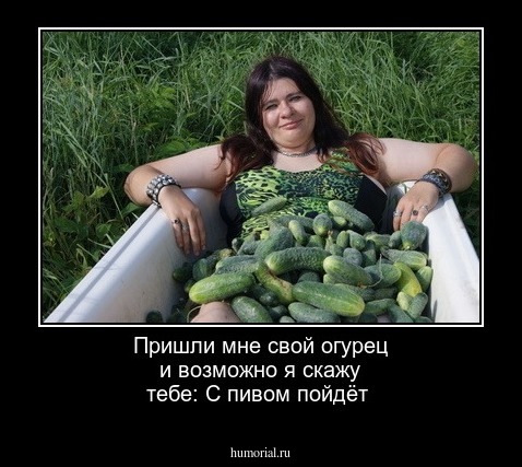 Пришли мне свой огурец и возможно я скажу тебе: С пивом пойдёт