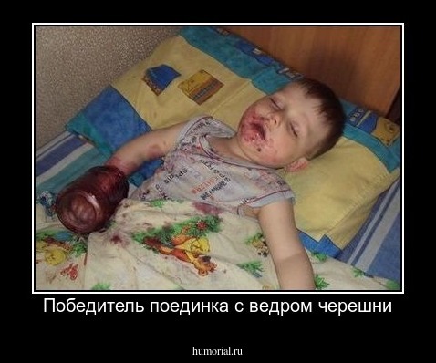 Победитель поединка с ведром черешни