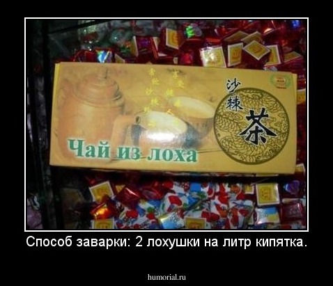 Способ заварки: 2 лохушки на литр кипятка.
