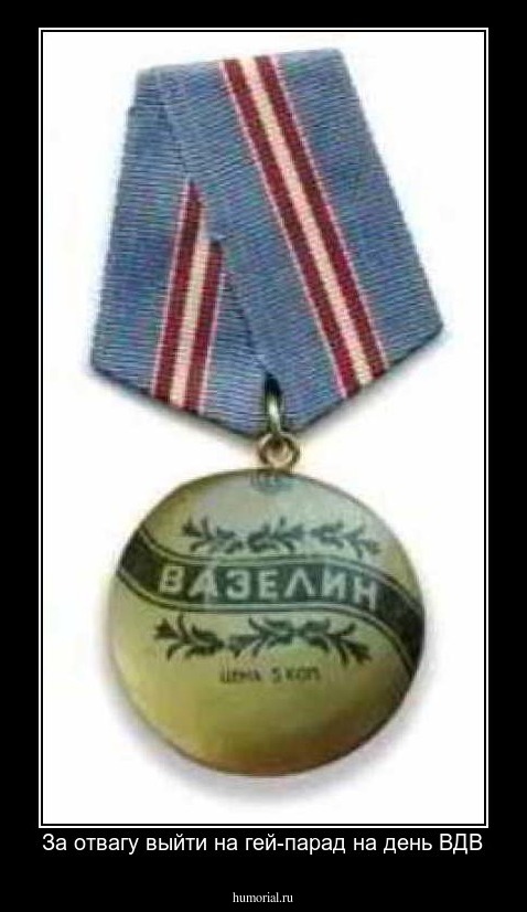 За отвагу выйти на гей-парад на день ВДВ