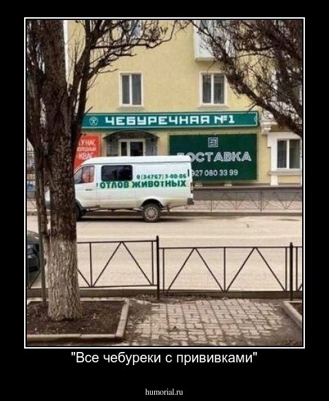 "Все чебуреки с прививками"