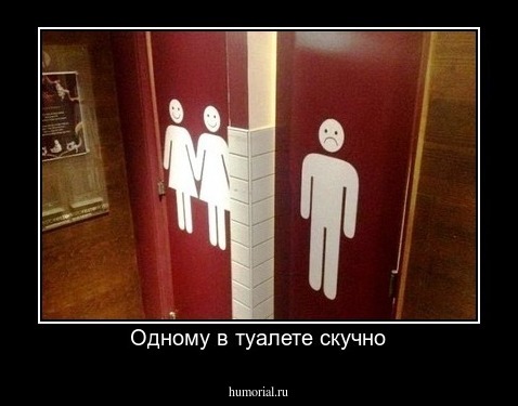 Одному в туалете скучно