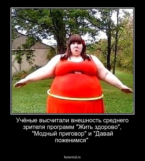 Учёные высчитали внешность среднего зрителя программ "Жить здорово", "Модный приговор" и "Давай поженимся" 