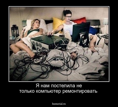 Я нам постелила не только компьютер ремонтировать