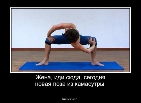 Жена, иди сюда, сегодня новая поза из камасутры