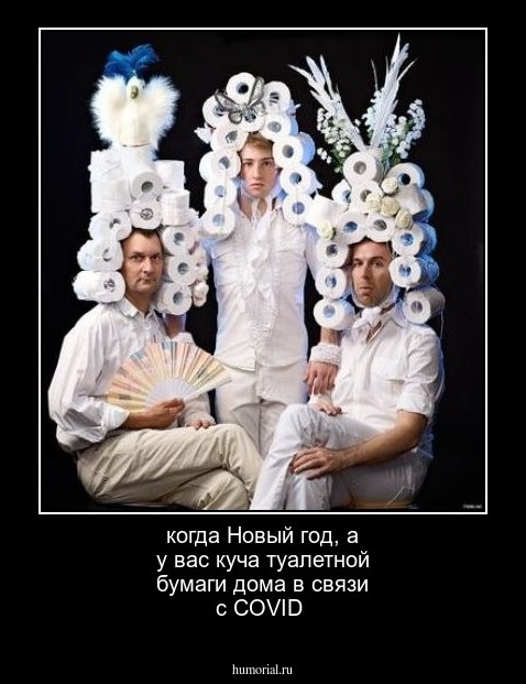когда Новый год, а у вас куча туалетной бумаги дома в связи с COVID