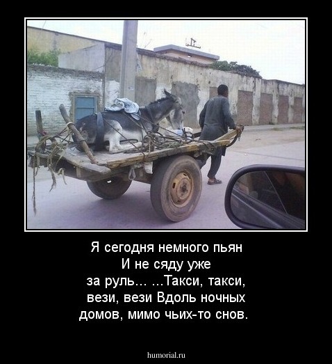 Я сегодня немного пьян
И не сяду уже за руль...
...Такси, такси, вези, вези
Вдоль ночных домов, мимо чьих-то снов.