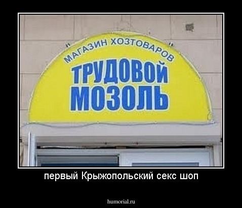 первый Крыжопольский секс шоп