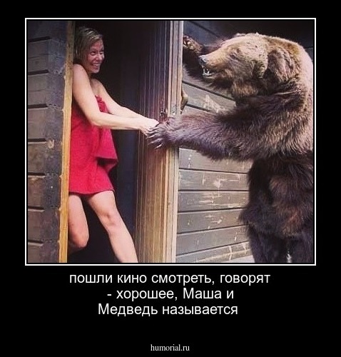 пошли кино смотреть, говорят - хорошее, Маша и Медведь называется
