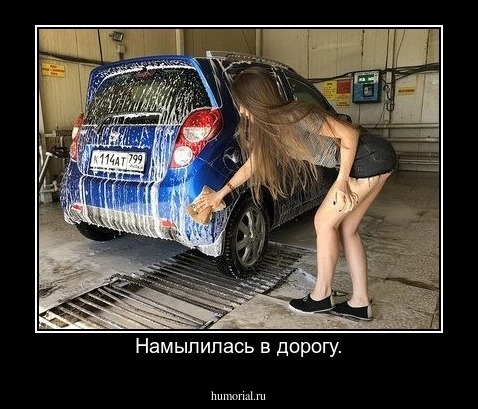 Намылилась в дорогу.