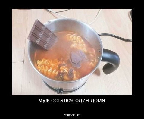 муж остался один дома