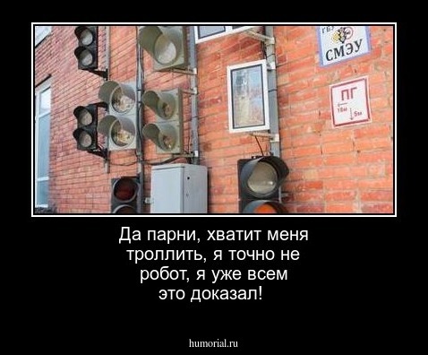 Да парни, хватит меня троллить, я точно не робот, я уже всем это доказал! 