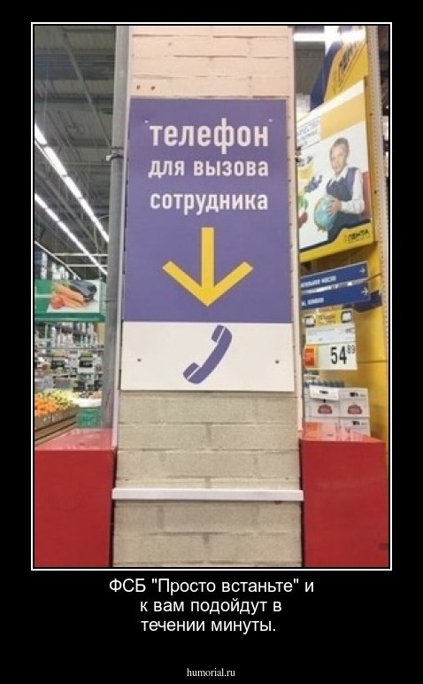 ФСБ  "Просто встаньте" и к вам подойдут в течении минуты.