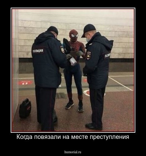 Когда повязали на месте преступления
