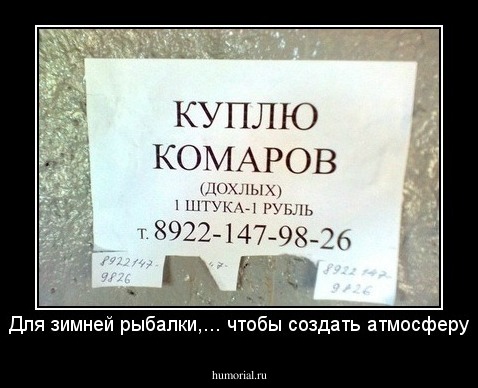 Для зимней рыбалки,... чтобы создать атмосферу
