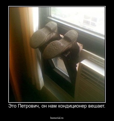 Это Петрович, он нам кондиционер вешает.
