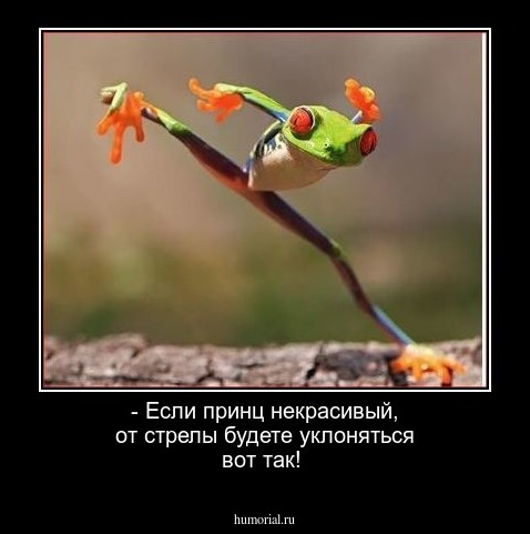 - Если принц некрасивый, от стрелы будете уклоняться вот так!