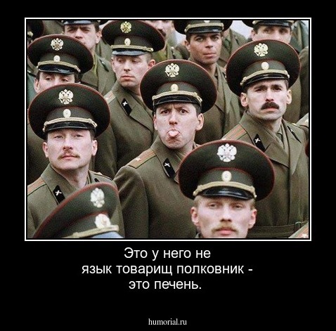 Это у него не язык товарищ полковник - это печень.