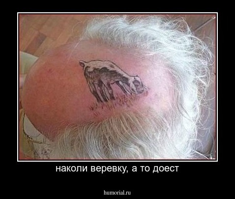 наколи веревку, а то доест