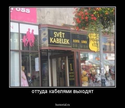 оттуда кабелями выходят