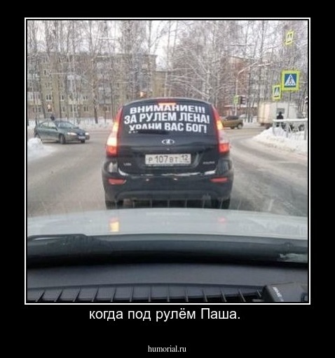 когда под рулём Паша. 
