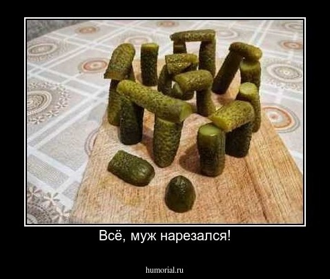 Всё, муж нарезался!