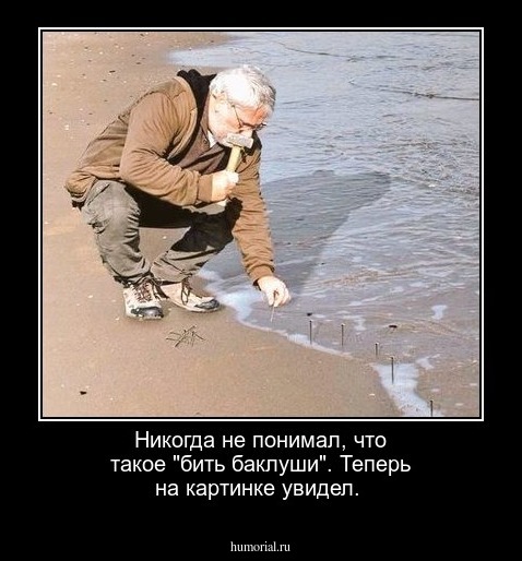 Никогда не понимал, что такое "бить баклуши". Теперь на картинке увидел.