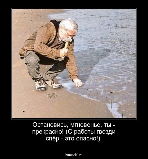 Остановись, мгновенье, ты - прекрасно! (С работы гвозди спёр - это опасно!)
