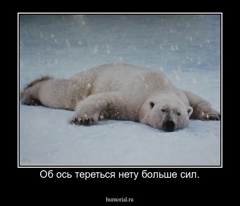 Об ось тереться нету больше сил.