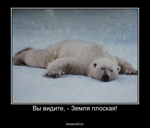Вы видите, - Земля плоская!
