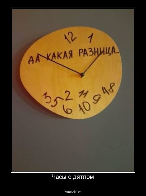 Часы с дятлом