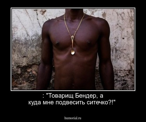  : "Товарищ Бендер, а куда мне подвесить ситечко?!"