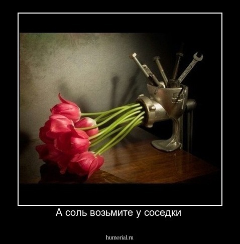 А соль возьмите у соседки 