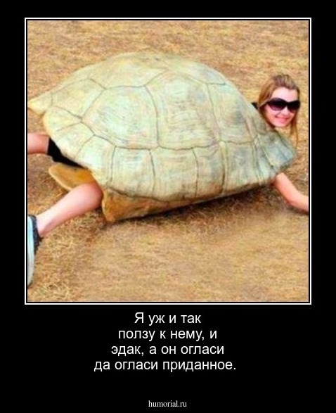 Я уж и так ползу к нему, и эдак, а он огласи да огласи приданное.