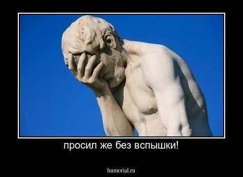 просил же без вспышки!
