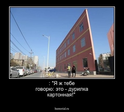  : "Я ж тебе говорю: это - дурилка картонная!"