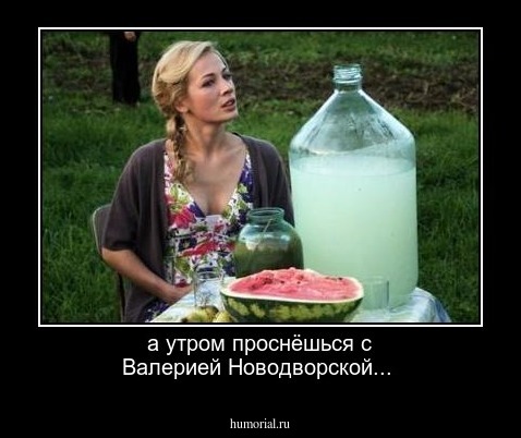 а утром проснёшься с Валерией Новодворской... 