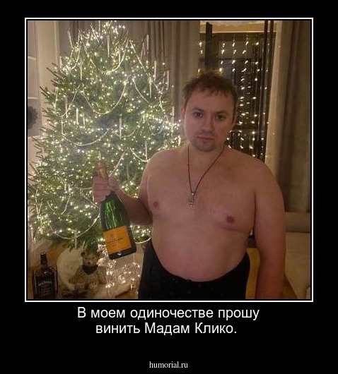 В моем одиночестве прошу винить Мадам Клико.