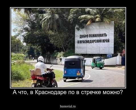А что, в Краснодаре по в стречке можно?