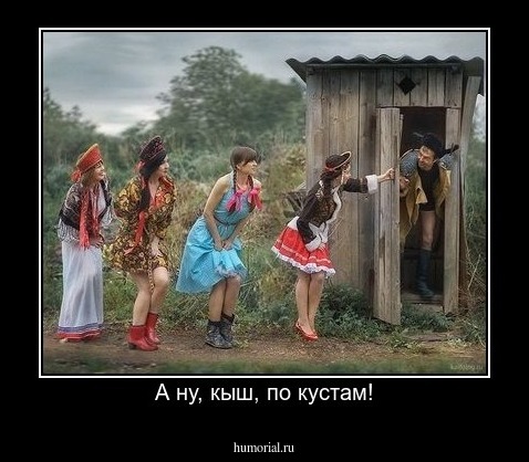 А ну, кыш, по кустам!
