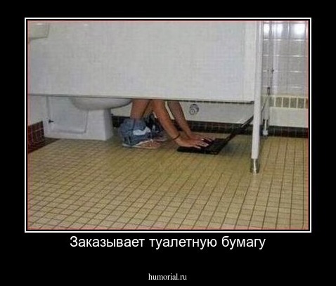Заказывает туалетную бумагу